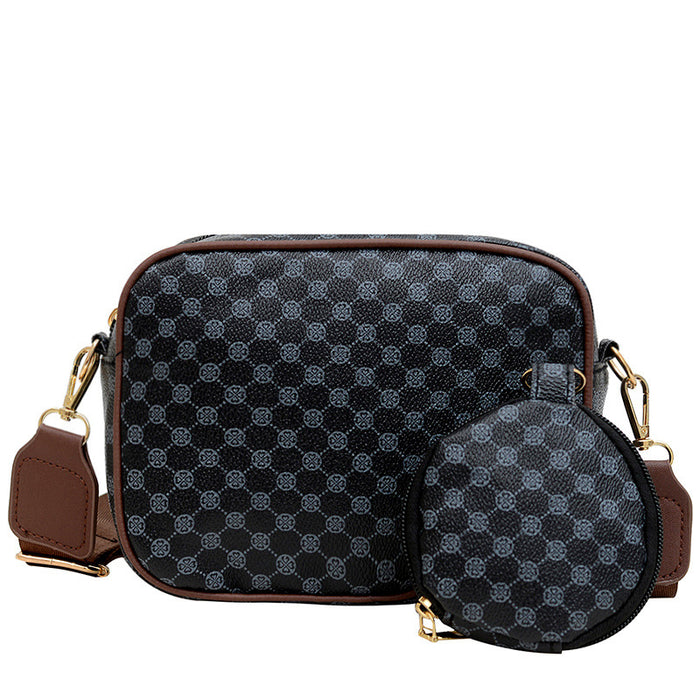 Wholesale PU Print Small Square Bag for Women Casual Shoulder Bag