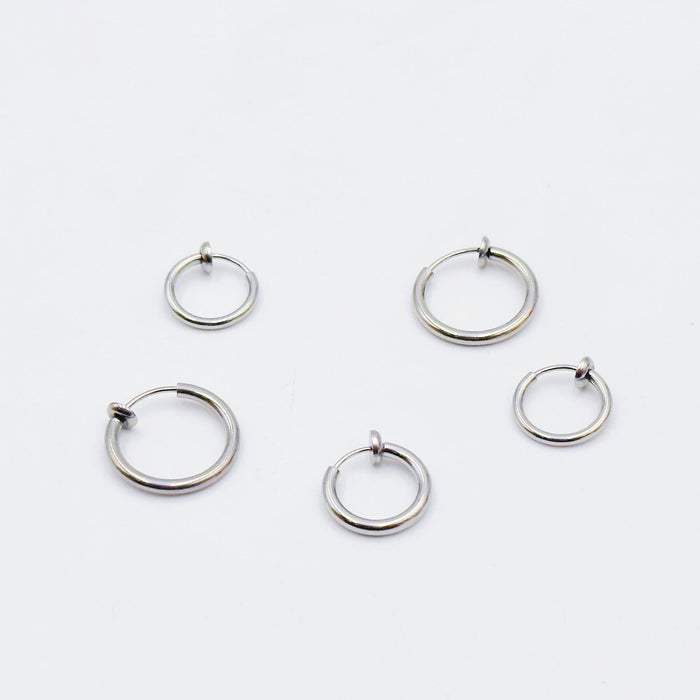 Wholesale Titanium steel spring ear buckle ear clips for men and women without piercing