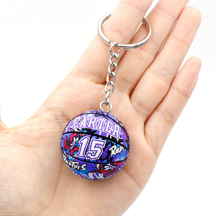 Wholesale PVC Letter Basketball Keychain JDC-KC-QLPing007