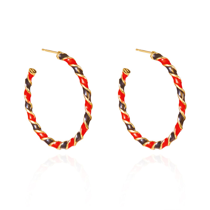 Wholesale Christmas earrings twisted earrings festive atmosphere earrings
