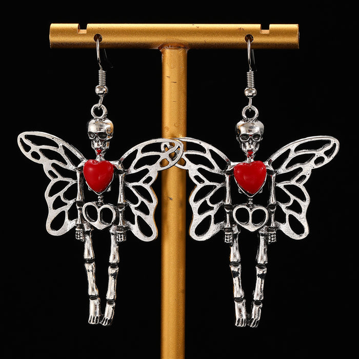 Wholesale Vintage Earrings Female Spider Bat Spider Skull Earrings Halloween Earrings