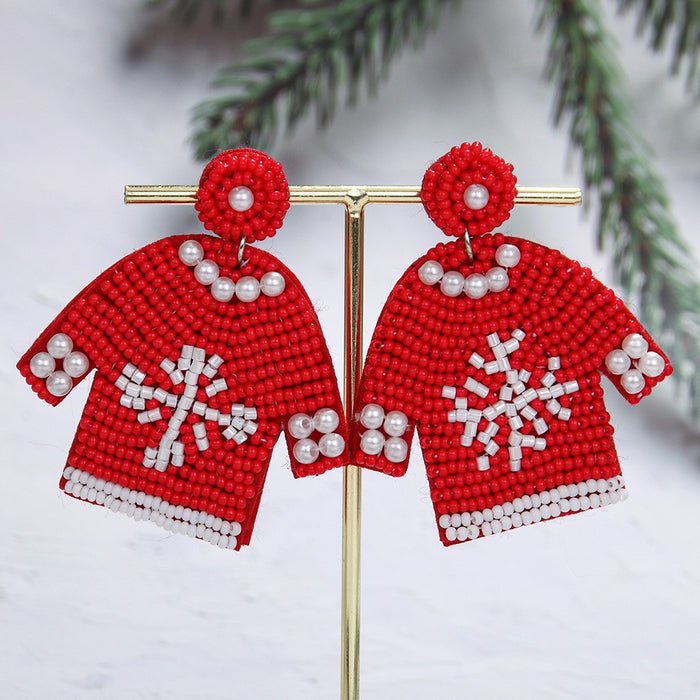 Wholesale elegant versatile Christmas style earrings