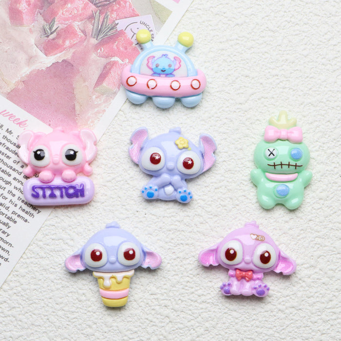 Wholesale 10pcs Cartoon Resin Diy Decorative Patch Accessories JDC-FK-YaoL018