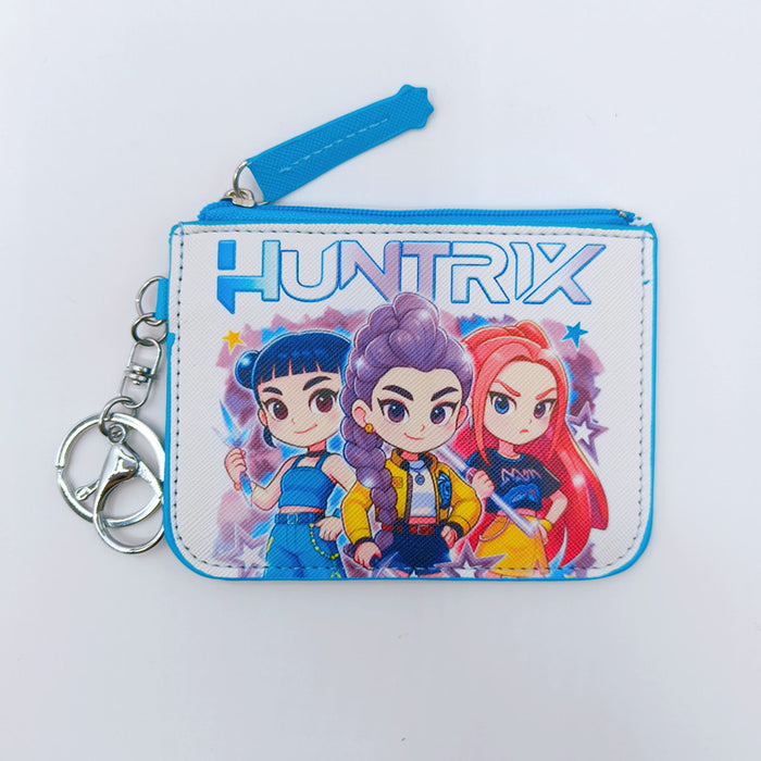 Wholesale K-POP Cartoon Leather Wallet with Keychain Pendant