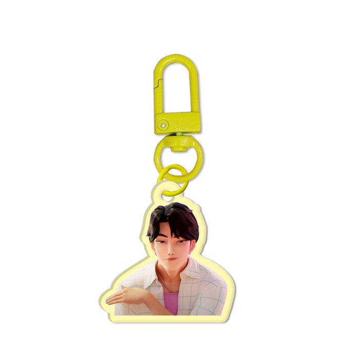 Wholesale 12pcs Custom Acrylic Cartoon Anime Double-Sided Keychain