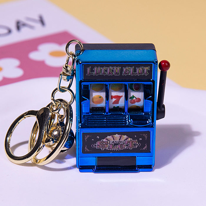 Wholesale Creative Tiger Fruit Machine Pendant Lucky Drawing Keychain Fun Toy Keychain Office Cultural