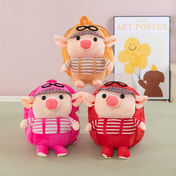 Wholesale Plush small backpack kindergarten school bag cartoon cute girl boy plush backpack