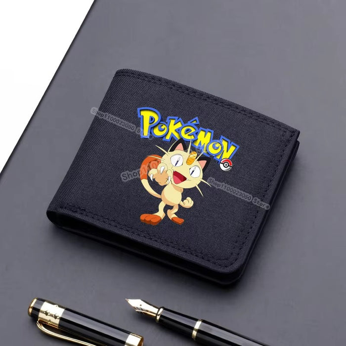 Wholesale Cartoon Printed Short Canvas Wallet Zipper Wallet Denim JDC-WT-Qiqiang001