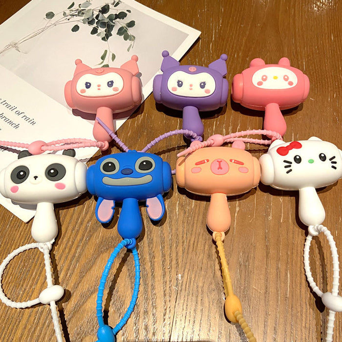 Wholesale Cute Panda Squeaky Hammer Keychain Decorative Accessory MOQ≥2