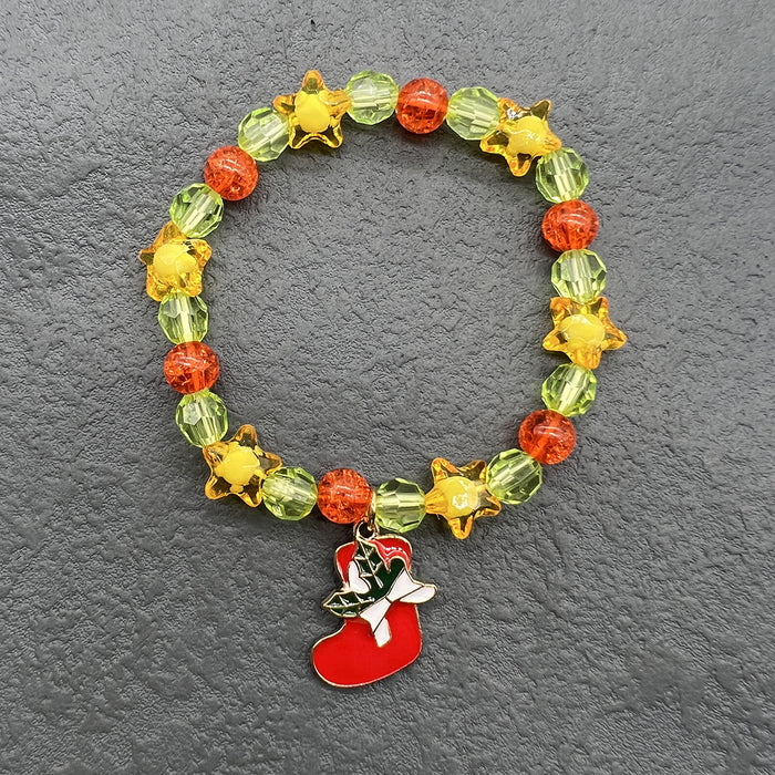 Wholesale Christmas Bracelets for the Elderly,  Christmas Decorations,  Snowflake Bells,  Elk Bracelets,  Elastic Bracelets