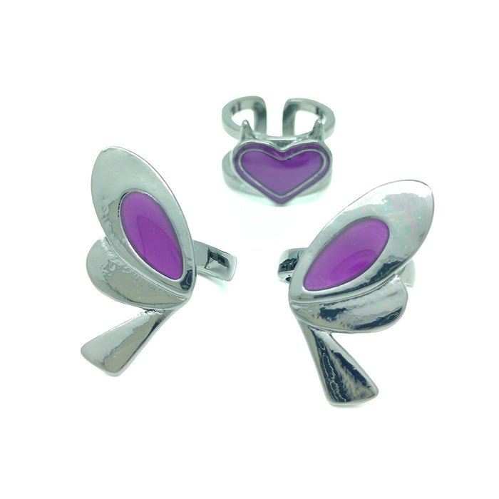 Wholesale Metal butterfly ring with jewelry around the ring