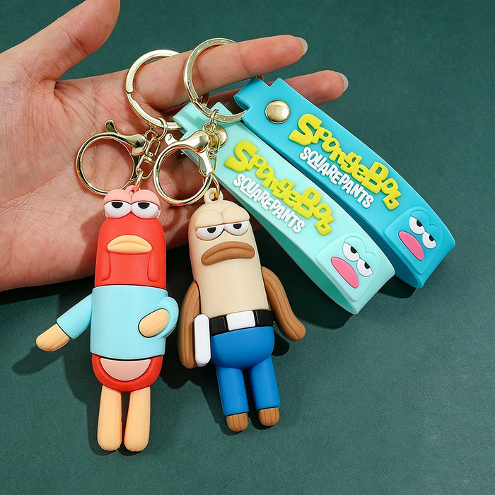 Wholesale Silicone Cartoon Fish Keychain Cute Bag Charm Car Key Accessory Gift MOQ≥3
