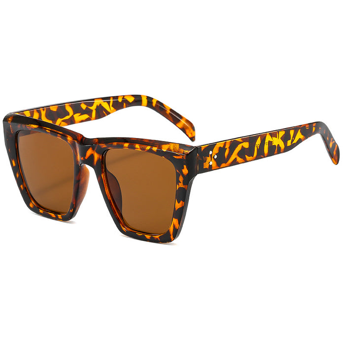 Wholesale New Fashionable Large Frame Sunglasses, Personalized Rice Nail Sunglasses, Trendy UV Resistant Sunglasses
