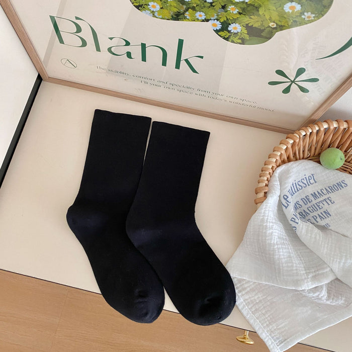 Wholesale White pile socks, mid tube socks, pure cotton, all cotton, elastic mouth socks, boneless long tube socks