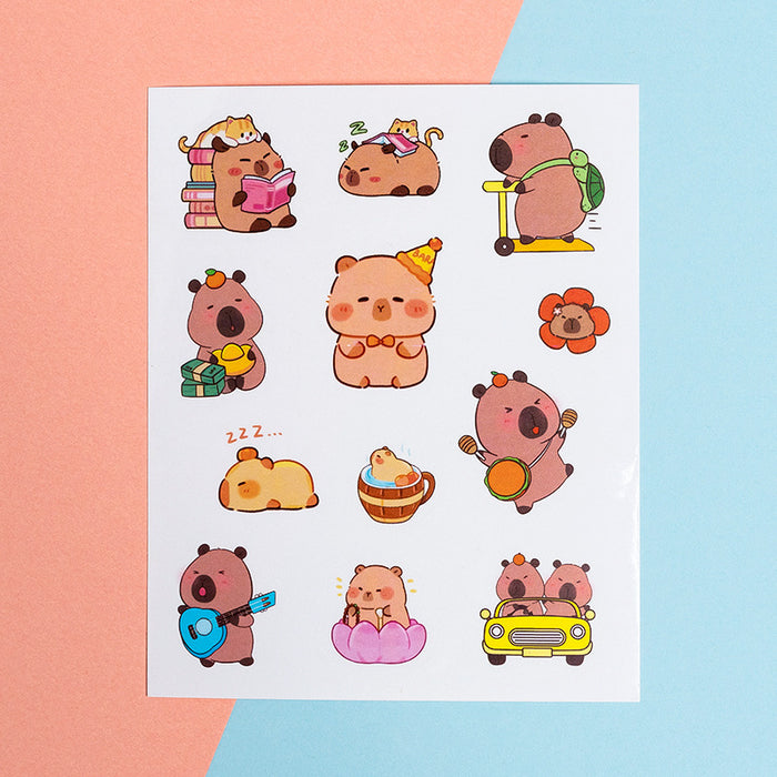 Wholesale Cartoon cute daily necessities stickers for children and girls creative notebook decoration material stickers