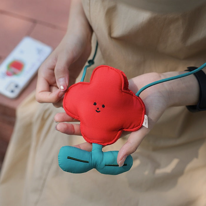 Wholesale Headset Bag Crossbody Coin Purse Mini-mouth Red Envelope  Flower Small Bag