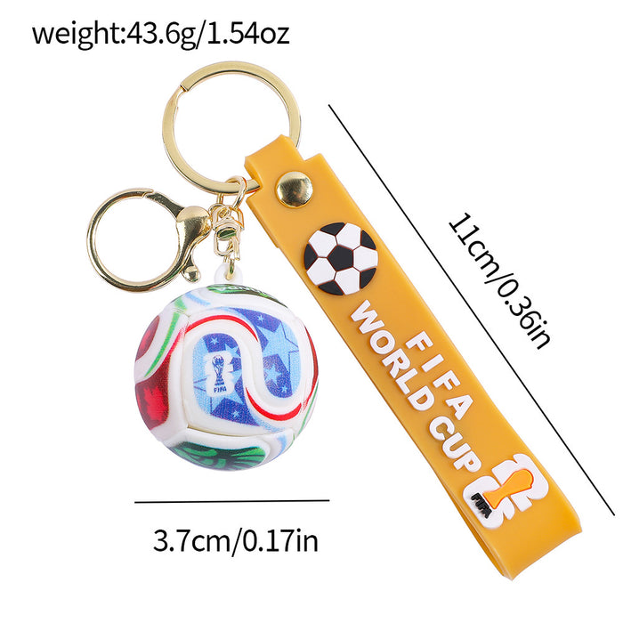 Wholesale 3pcs World Cup Football Keychain Mascot Pendant