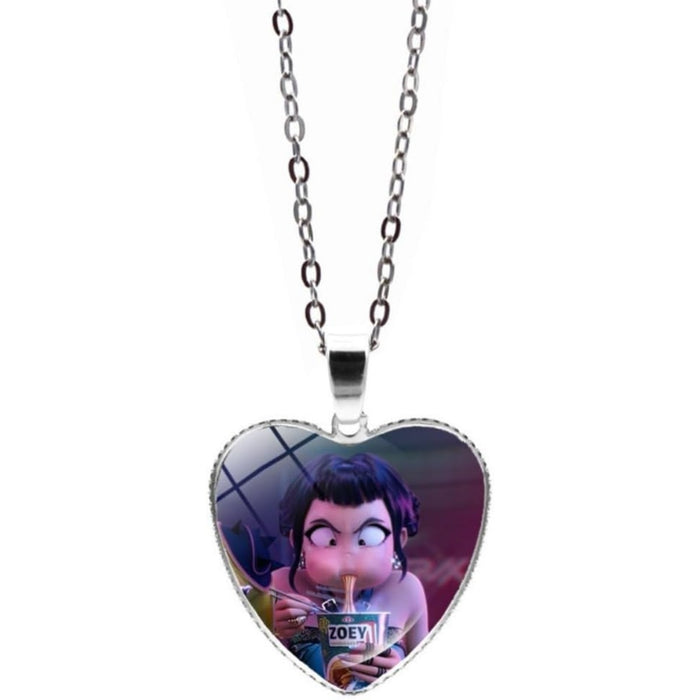 Wholesale Kpop Time Gem Heart Necklace