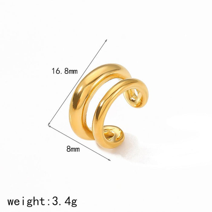 Wholesale Titanium steel ear clip without ear hole, versatile and high-end stainless steel ear clip