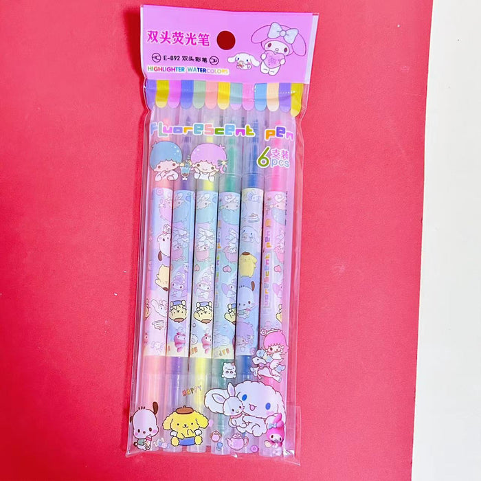Wholesale Cute Pet Marker Highlighter Pen ( Large Capacity,  6 Pens)
