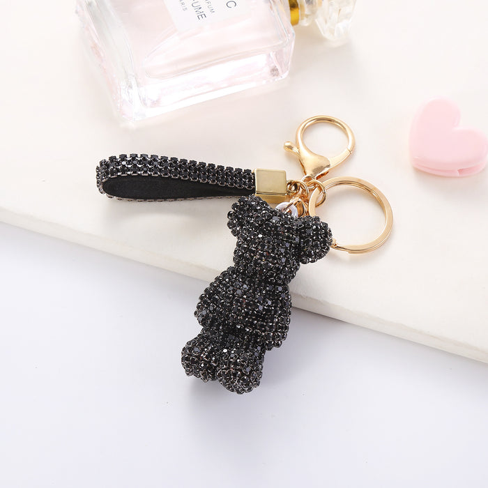 Wholesale Creative Cartoon Diamond Bear Doll Keychains JDC-KC-JFan011