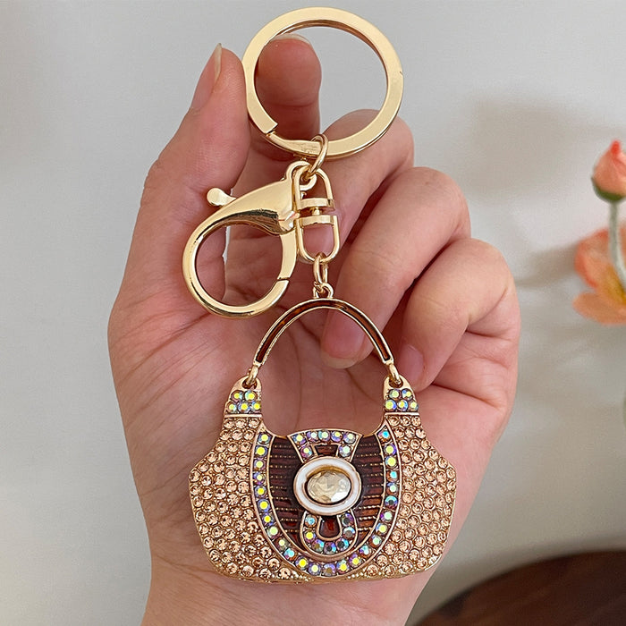 Wholesale Rhinestone Bag Alloy Keychain JDC-KC-CH006