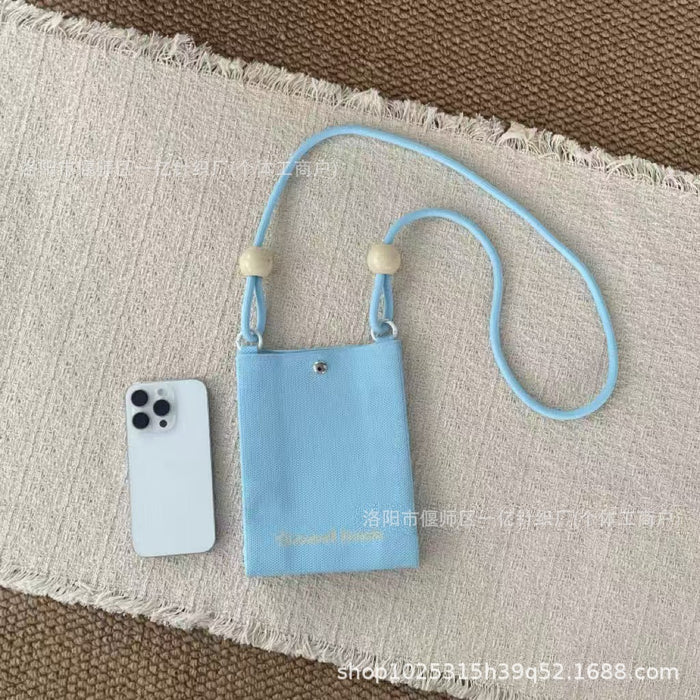 Wholesale Knitted Crossbody Bag with Rope and Beads Cute Phone Purse MOQ≥3