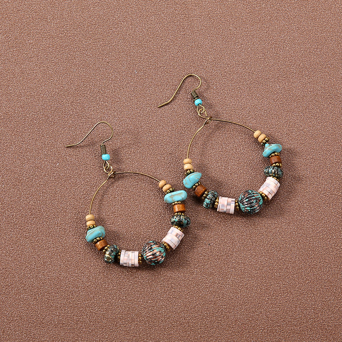 Wholesale Alloy Bohemian Ethnic Style Su Long Earrings JDC-ES-Gumi011