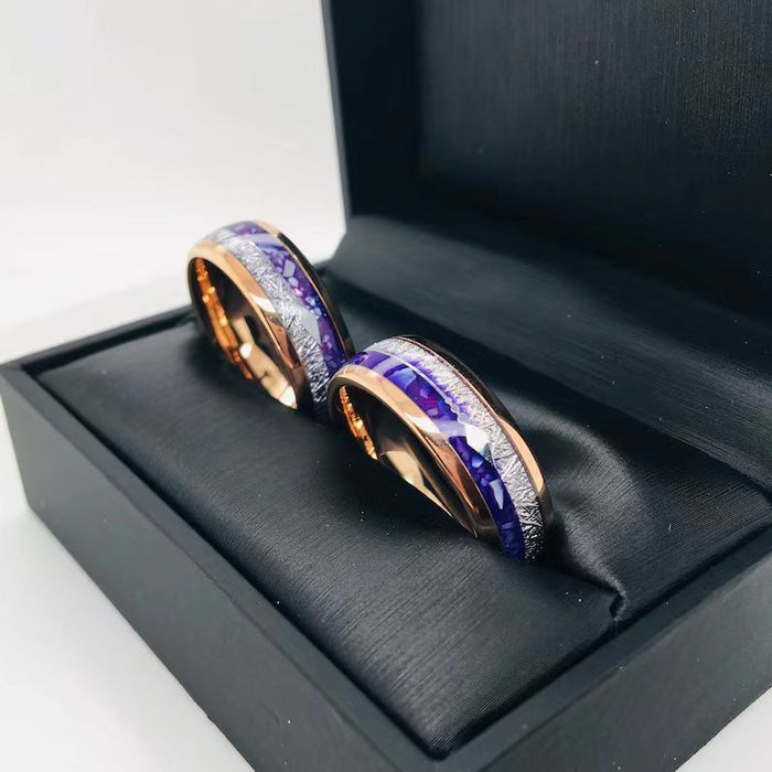 Wholesale Gradient Splicing Gold Ring