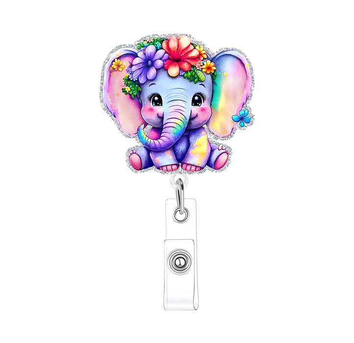 Wholesale Acrylic Cute Animal Series Retractable Easy-pull Buckle Lanyard Keychain JDC-KC-CHai004