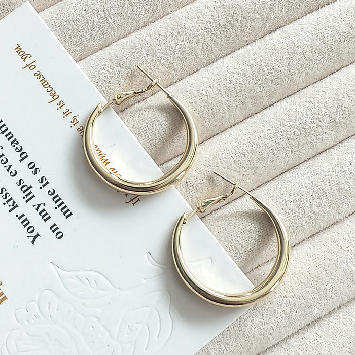 Wholesale Large Earrings 925 Silver Needle Circle Earrings