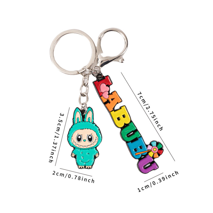 Wholesale Cartoon  Series Metal School Bag Buckle Keychain DIY Pendant Gift