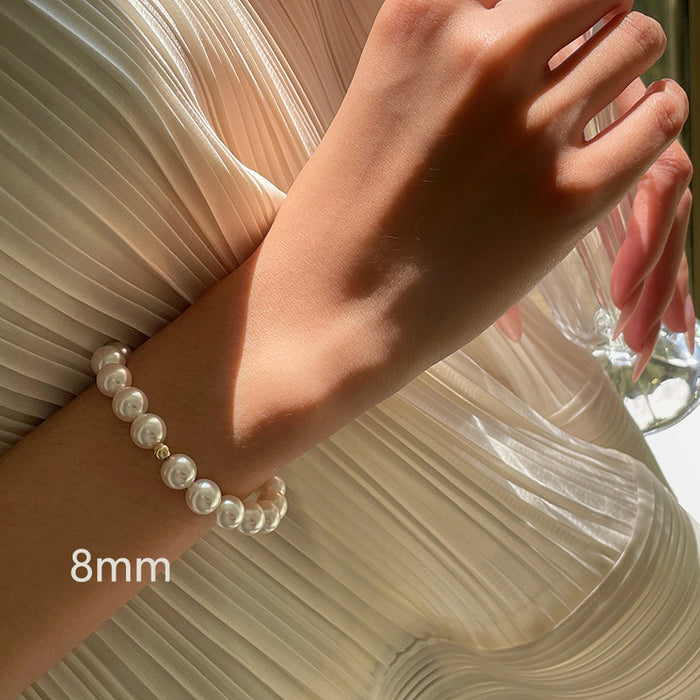 Wholesale Pearl Bracelet Round Bead Elastic Rope Bracelet for Women