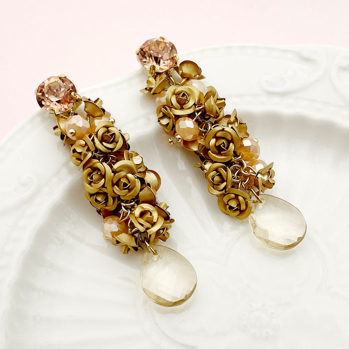 Wholesale Long Vintage Tassel Flower Earrings JDC-ES-Jinyue002