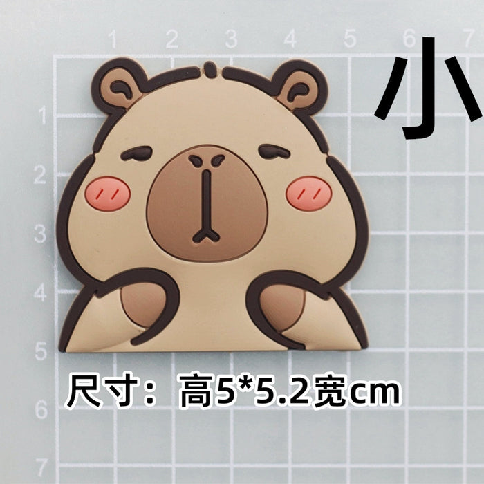 Wholesale 10pcs Capybara soft rubber decoration handmade DIY accessories mobile phone case slippers buckle cup stickers