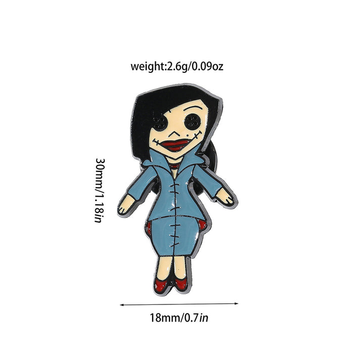 Wholesale Ghost Mom Cartoon Family Brooch Metal Pin Electroplated Fashion Accessory For DIY Craft And Party Gift
