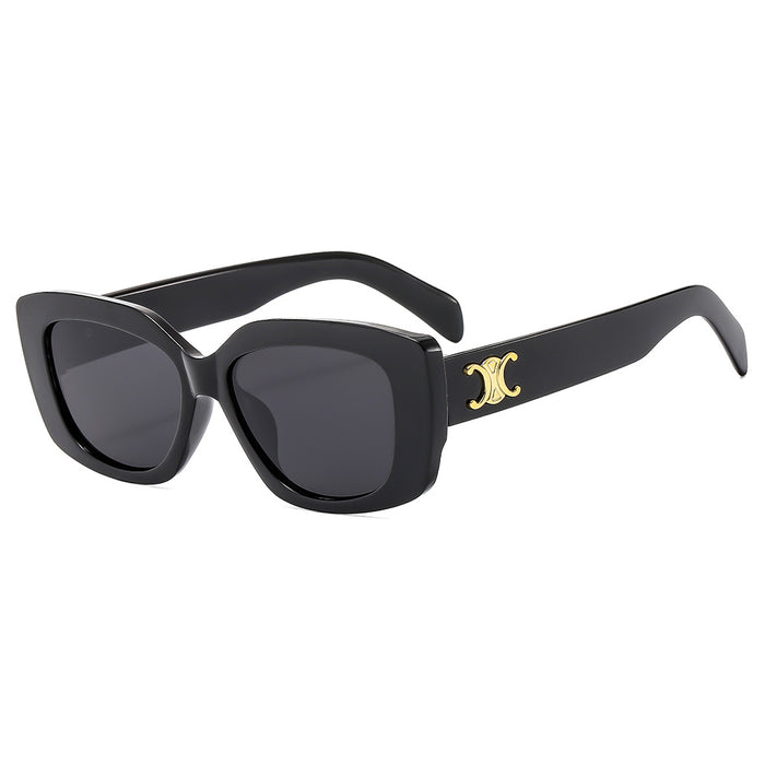 Wholesale Retro sunglasses, high-end glasses, new large frame rectangular sunshade and sun protection sunglasses