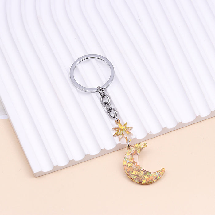 Wholesale Sun and Moon Acrylic Keychain JDC-KC-Duai003