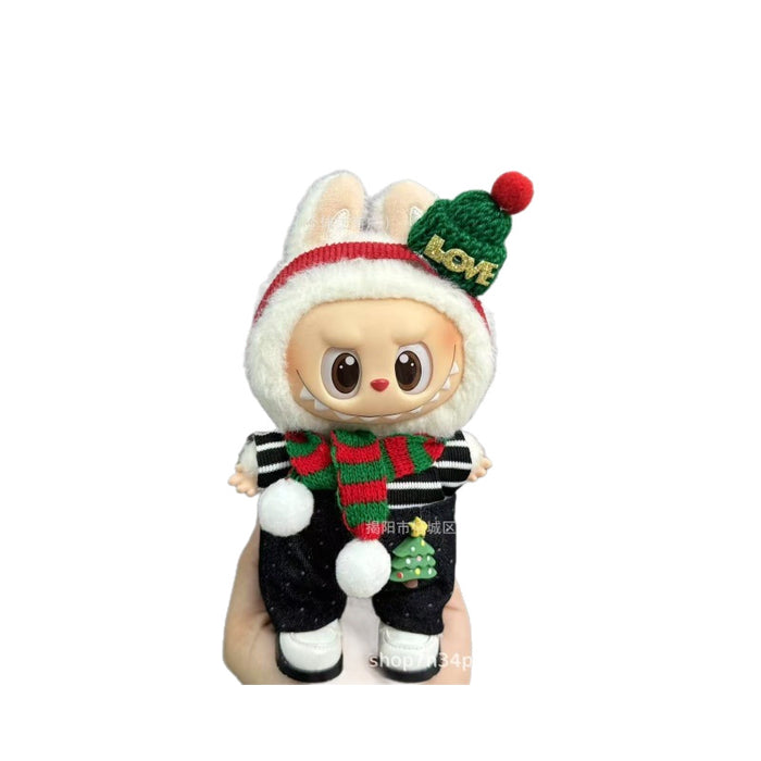 Wholesale Only the clothing keychain dolls Christmas outfit sets.