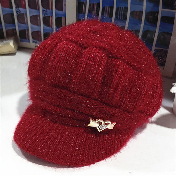 Wholesale Winter Hat Plush Thick Knitted Yarn Warm Beret Fashionhat JDC-FH-PX001