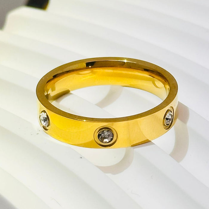 Wholesale Titanium steel ring, female fashion personality trend, niche design, refined food ring, couple pairing ring