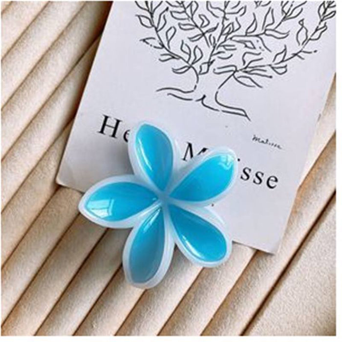 Wholesale Cream Jelly Contrasting Color Flower Hair Clips