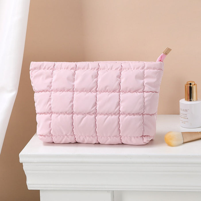 Wholesale Chic Polyester Cosmetic Bag Large Capacity Handbag Style Lightweight Travel Makeup Organizer