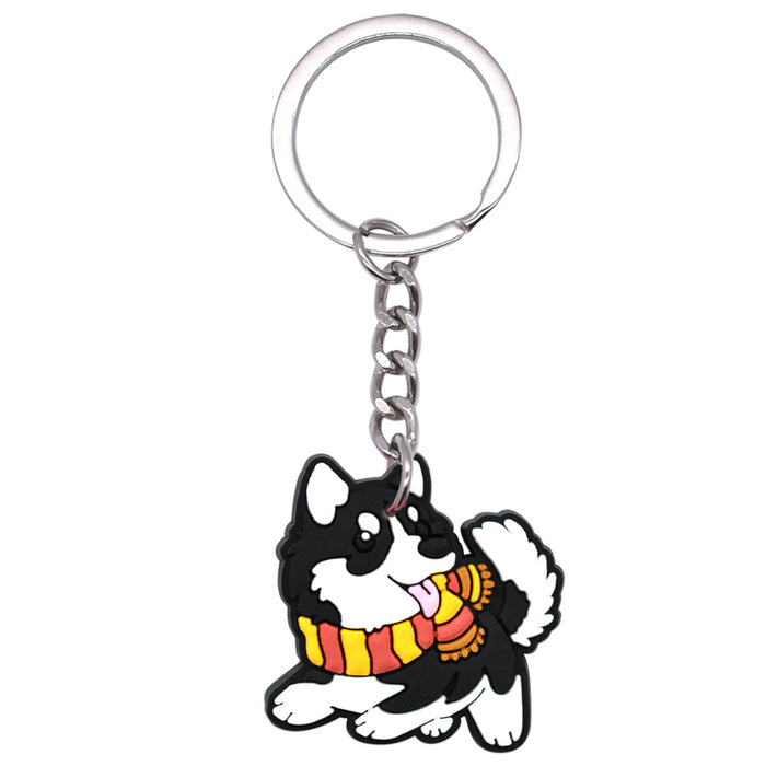 Wholesale 10 PCS Cartoon  keychain  PVC soft rubber car key pendant wholesale keychain