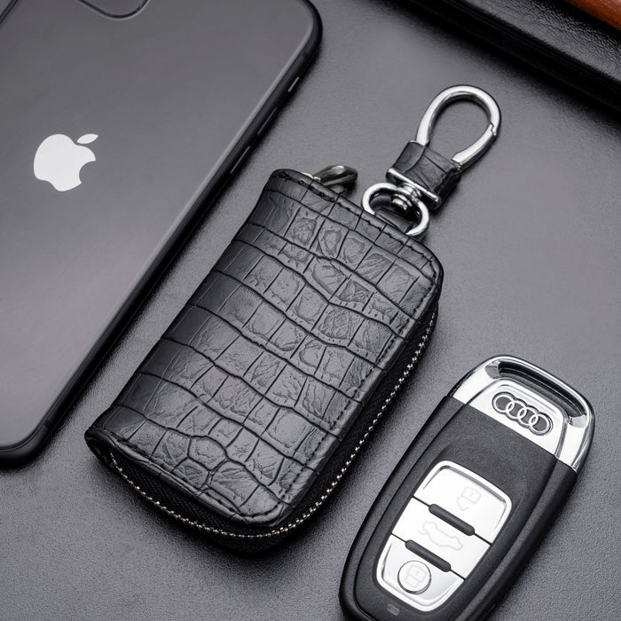 Wholesale Business Universal Car Key Bag Crocodile Pattern Zipper Car Key Protection Cover Car Supplies JDC-KC-XQ001