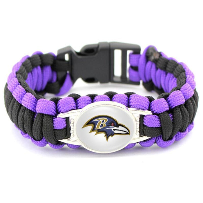 Wholesale Football  Alloy Buckle Woven Bracelet