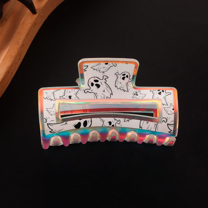 Wholesale  Pumpkin Ghost Laser Effect Printed Clip Shark Clip Hair Accessory