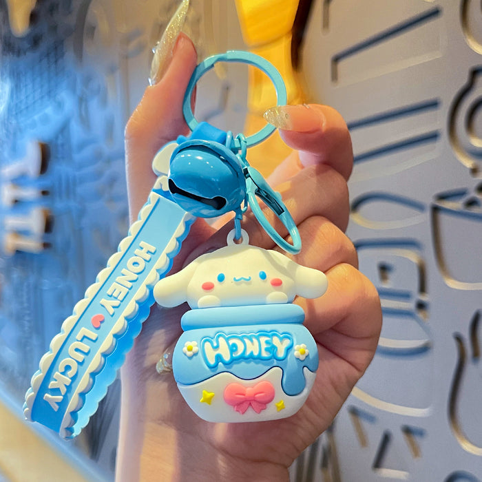 Wholesale Acrylic Cartoon Honey Jar Keychain JDC-KC-Zhiwu002