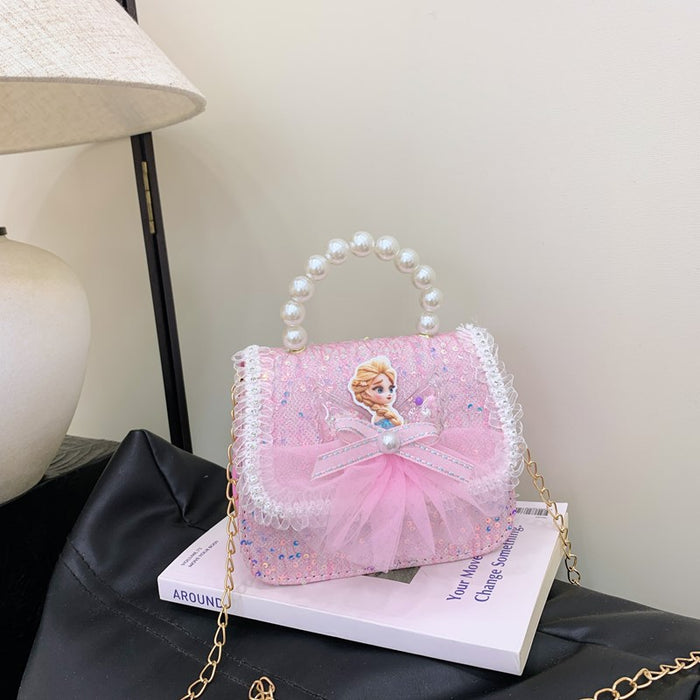 Wholesale  Kidsren's Bag Little Girl Pearl Chain Bag Handbag Shoulder Crossbody Coin Purse