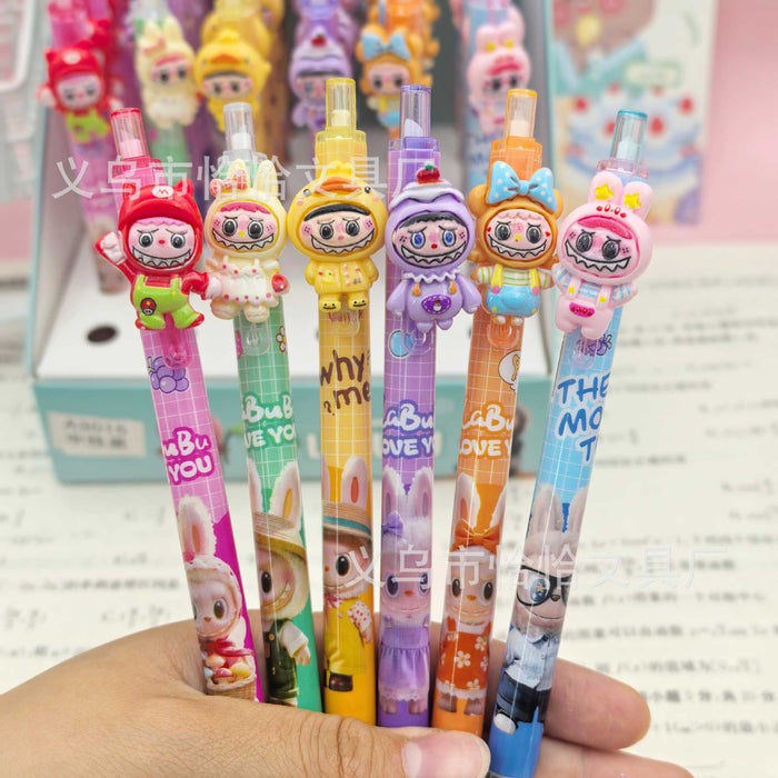 Wholesale Random Plush resin patch click gel pen cute student gel pen